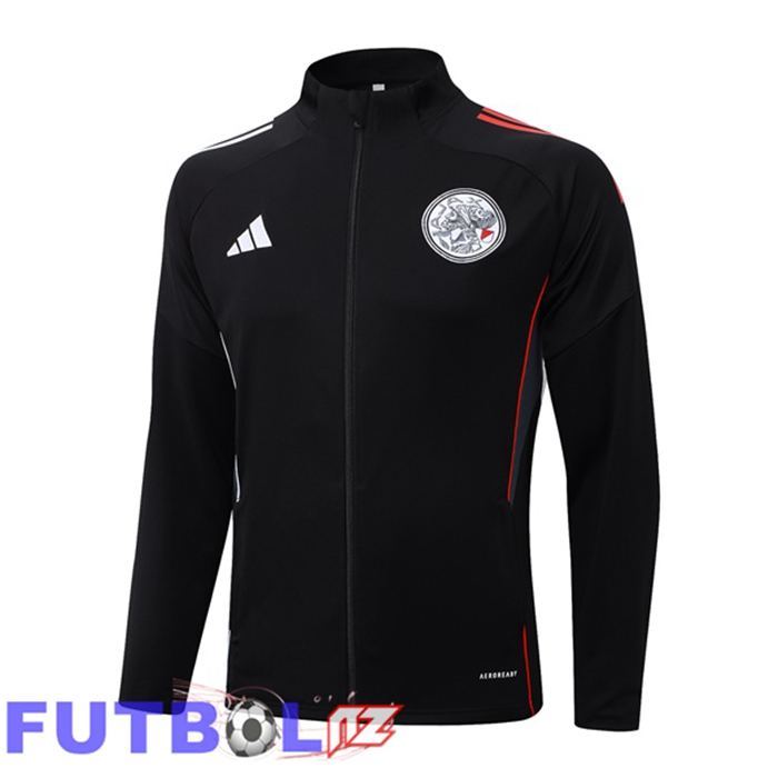 Chaquetas Futbol AFC Ajax Negro 2025/2026 Chaquetas Futbol AFC Ajax Negro 2025/2026
