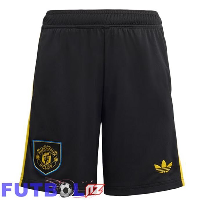 Cortos de Futbol Manchester United Tercera Negro 2025/2026