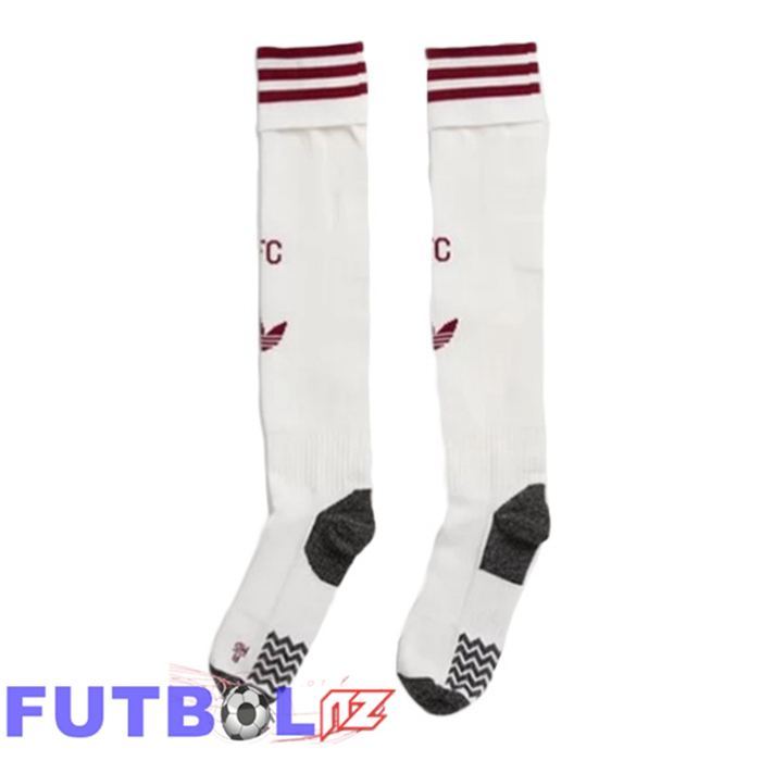 Calcetines De Futbol Arsenal Tercera Blanco 2025/2026