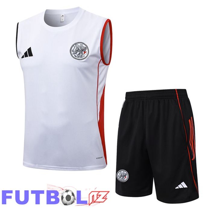 Chalecos De Futbol AFC Ajax + Cortos Blanco 2025/2026