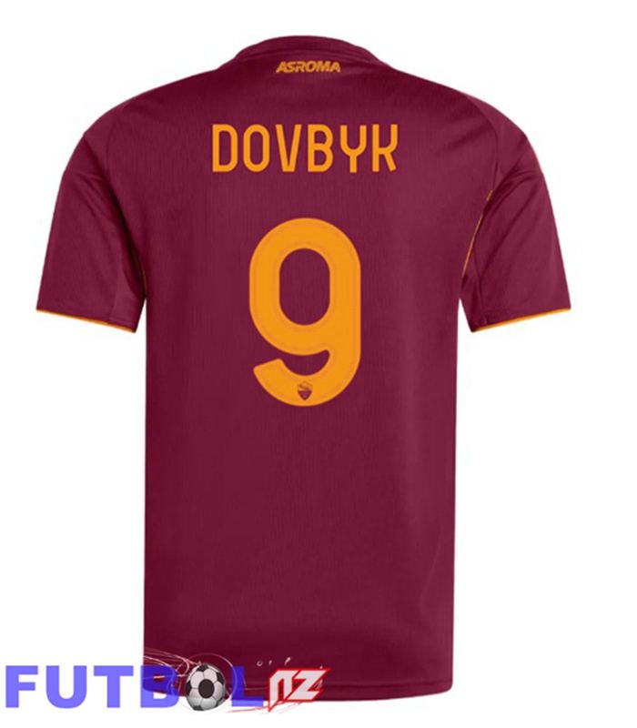 Camisetas De Futbol AS Roma (DOVBYK 9) Primera Rojo 2025/2026