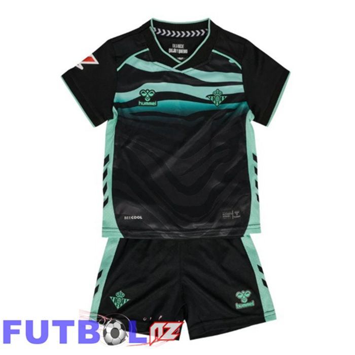 Camisetas De Futbol Real Betis Ninos Tercera Negro 2025/2026