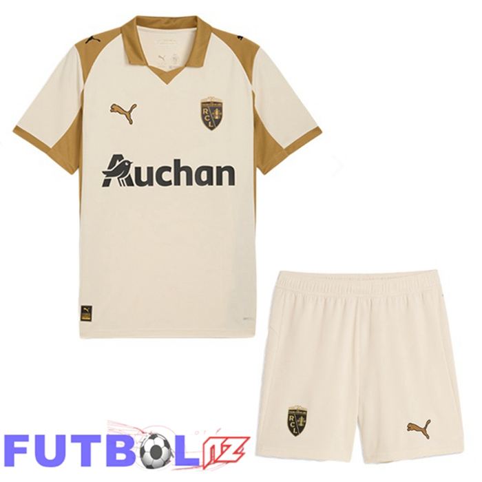 Camisetas De Futbol RC Lens Ninos Tercera Amarillo 2025/2026