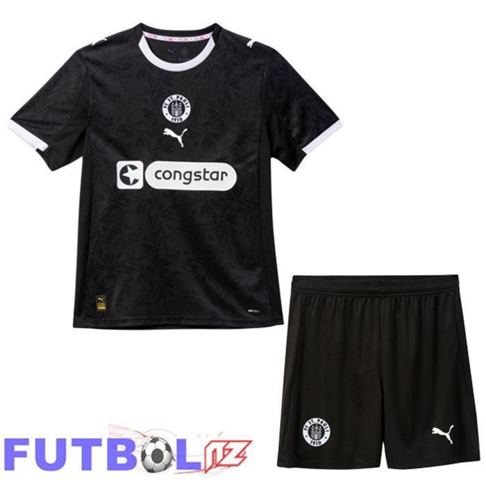 Camisetas De Futbol FC St. Pauli Ninos Tercera Gris Negro 2025/2026