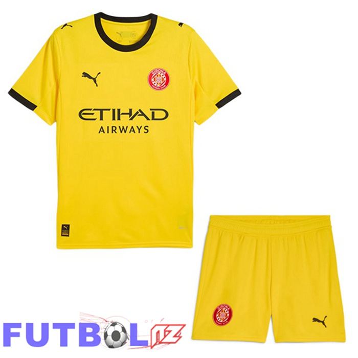 Camisetas De Futbol Girona Ninos Segunda Amarillo 2025/2026