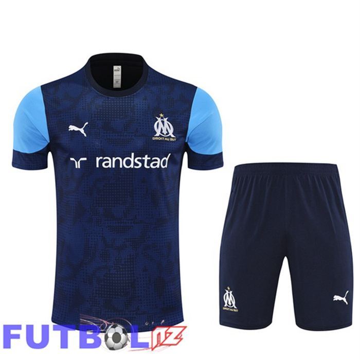 Camiseta Entrenamiento Marsella OM + Cortos Azul Real 2025/2026