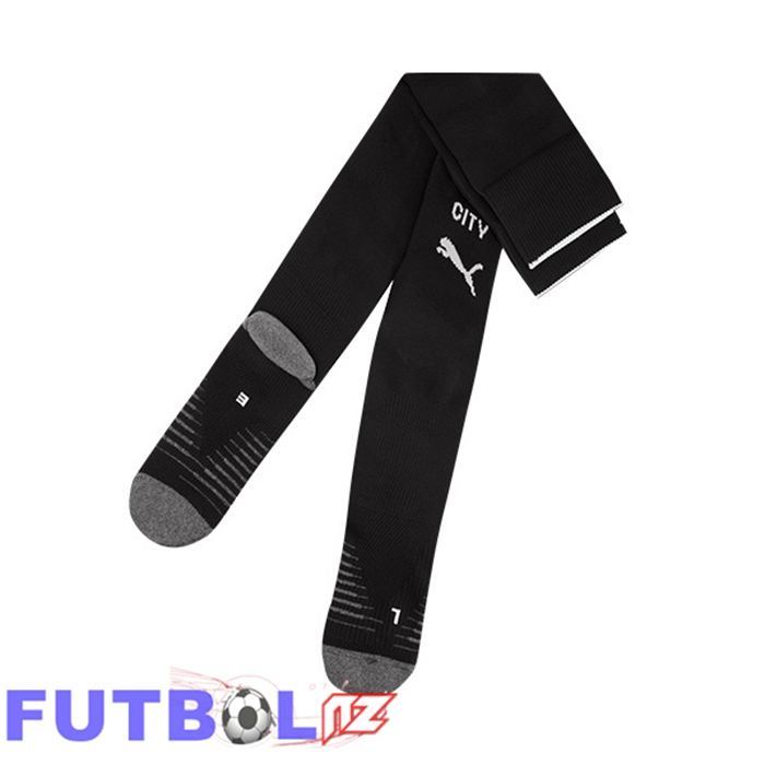 Calcetines De Futbol Manchester City Segunda Negro 2025/2026