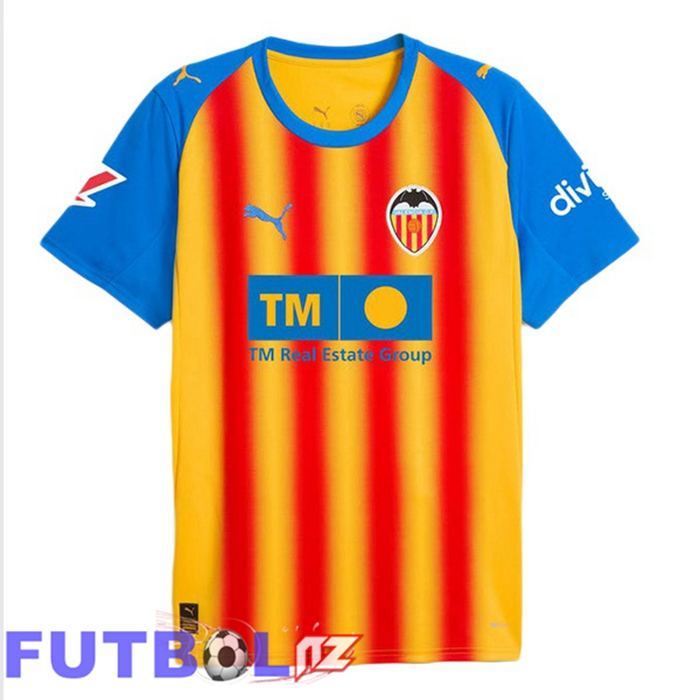 Camisetas De Futbol Valencia CF Tercera Amarillo Rojo 2025/2026