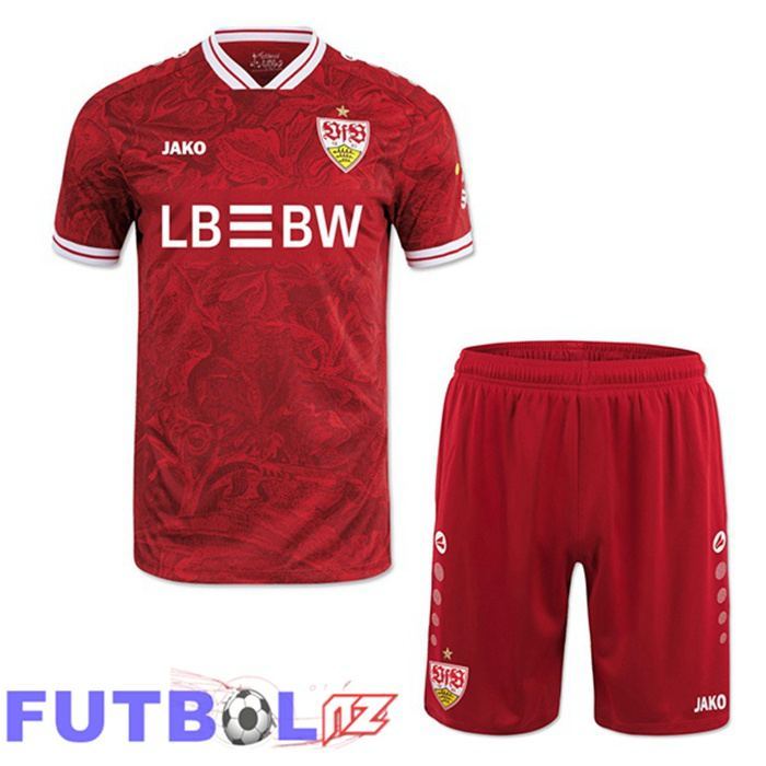 Camisetas De Futbol VfB Stuttgart Ninos Segunda Rojo 2025/2026