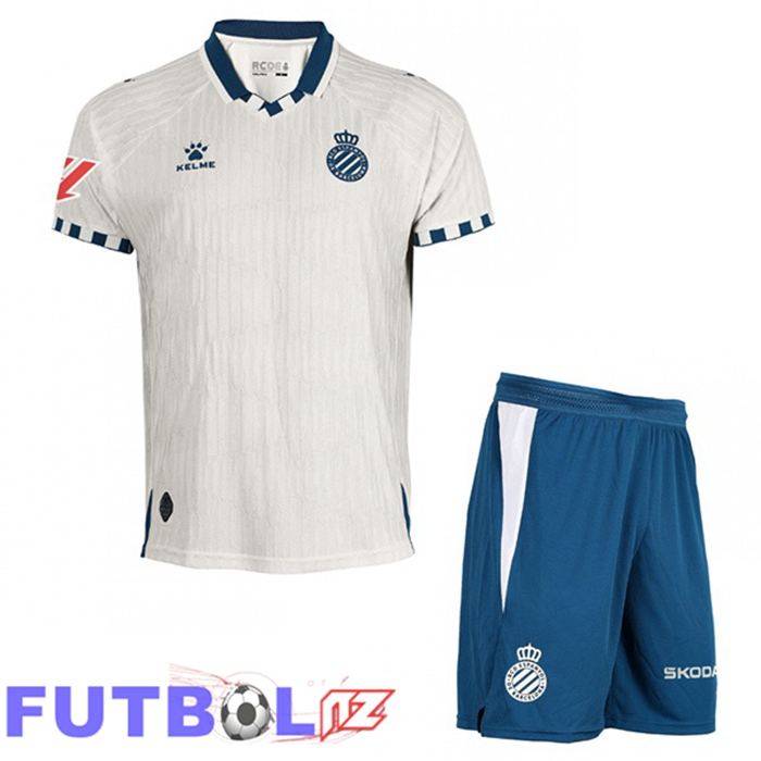 Camisetas De Futbol RCD Espanyol Ninos Segunda Blanco 2025/2026