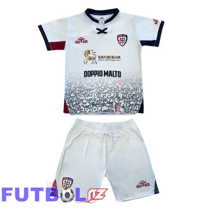 Camisetas De Futbol Cagliari Calcio Ninos Segunda Blanco 2025/2026