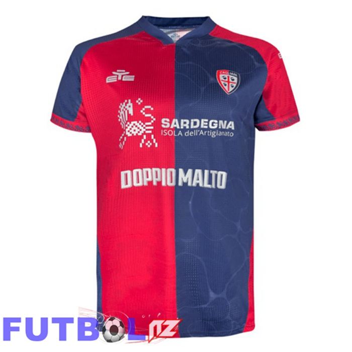 Camisetas De Futbol Cagliari Calcio Primera Azul Rojo 2025/2026