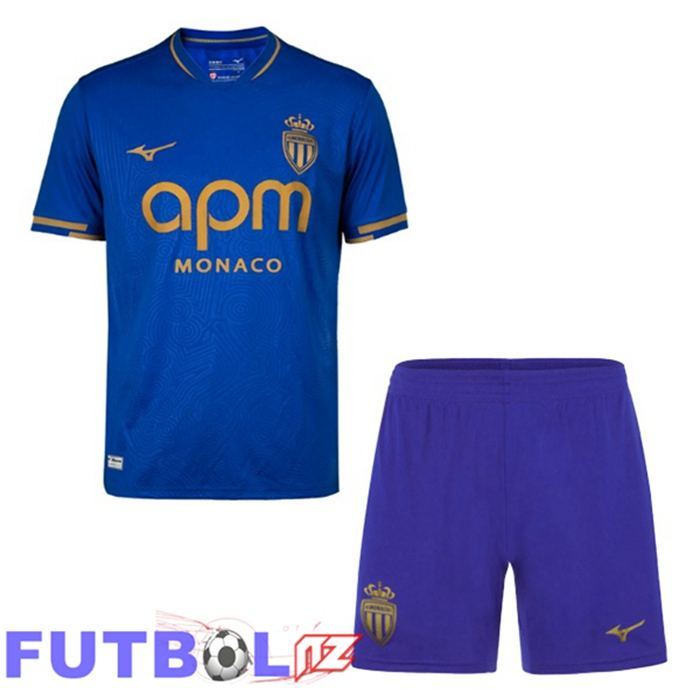 Camisetas De Futbol AS Monaco Ninos Segunda Azul 2025/2026