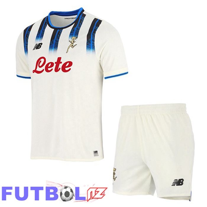 Camisetas De Futbol Atalanta Ninos Segunda Blanco 2025/2026 Camisetas De Futbol Atalanta Ninos Segunda Blanco 2025/2026