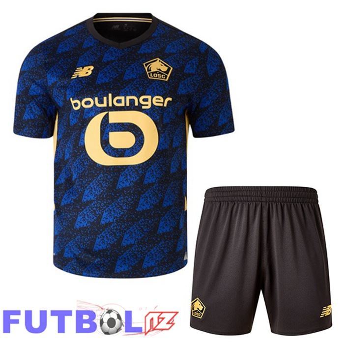 Camisetas De Futbol Lille OSC Ninos Tercera Azul Negro 2025/2026