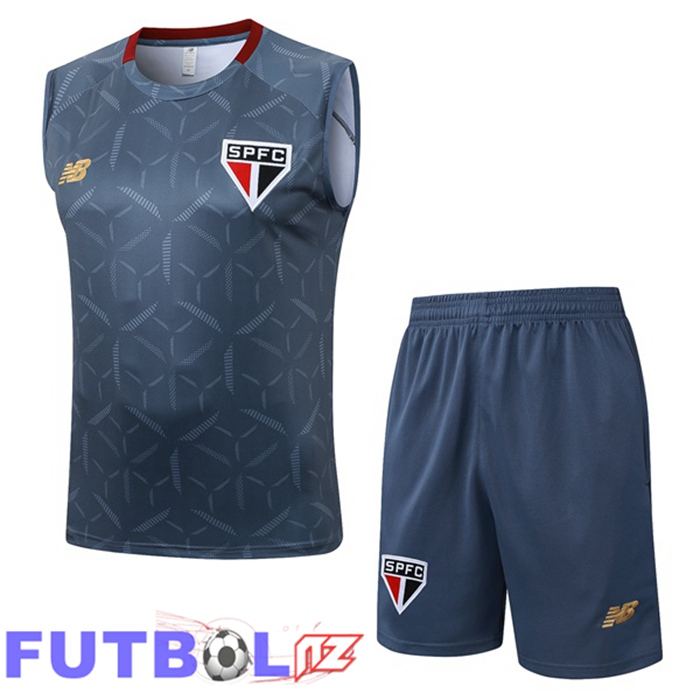 Chalecos De Futbol Sao Paulo FC + Cortos Gris 2025/2026