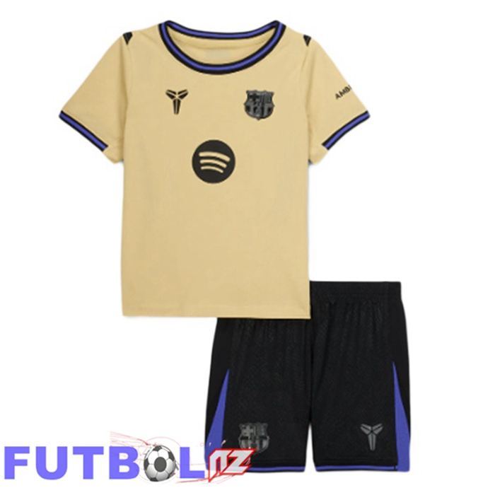 Camisetas De Futbol FC Barcelona Ninos Segunda Amarillo 2025/2026