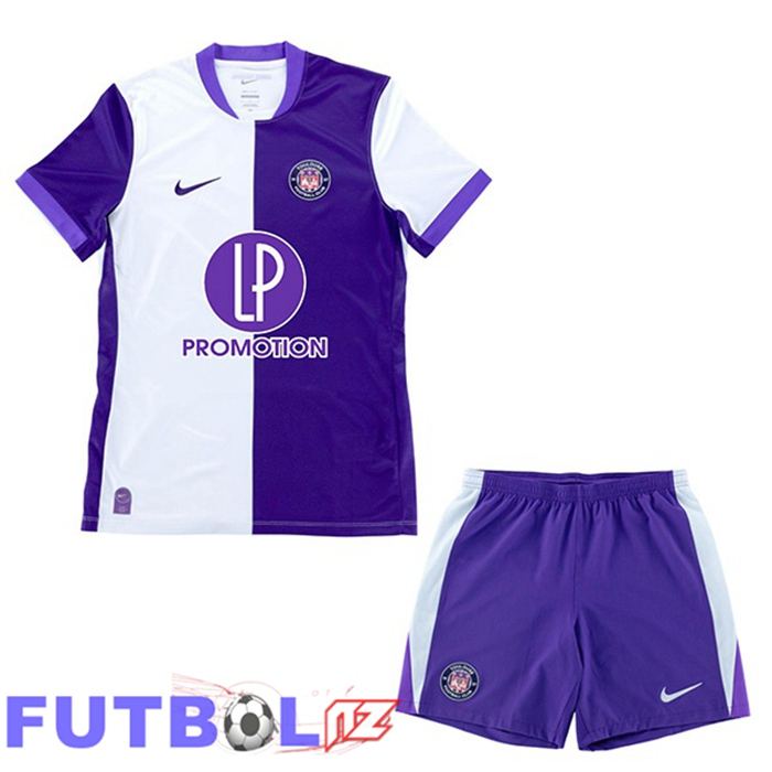 Camisetas De Futbol Toulouse Ninos Primera Púrpura Blanco 2025/2026