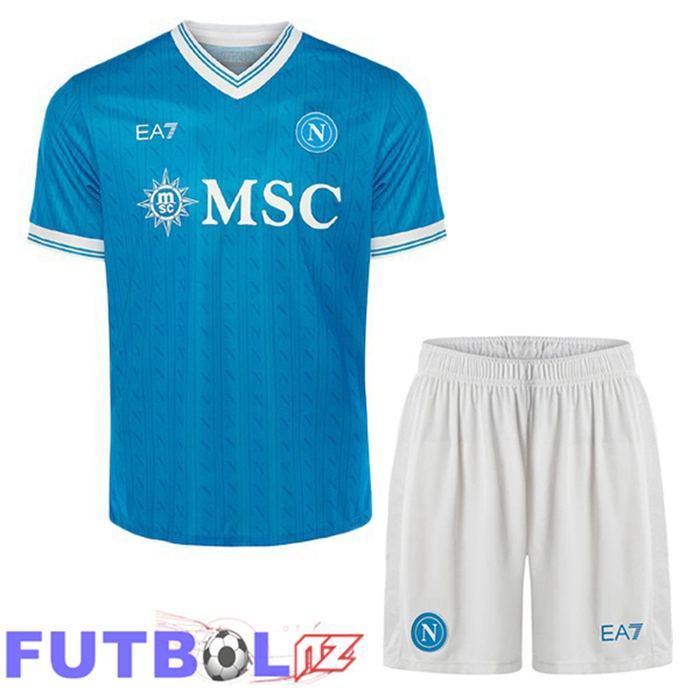Camisetas De Futbol SSC Napoli Ninos Primera Azul 2025/2026
