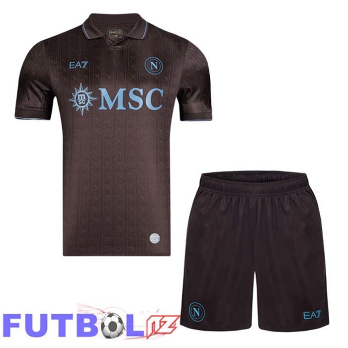 Camisetas De Futbol SSC Napoli Ninos Tercera Marrón 2025/2026
