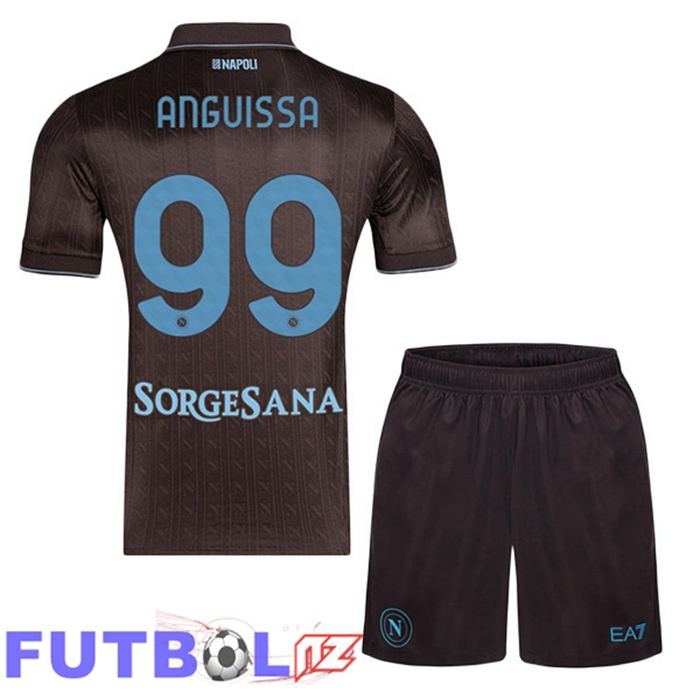 Camisetas De Futbol SSC Napoli (André-Frank Anguissa 99) Ninos Tercera Marrón 2025/2026