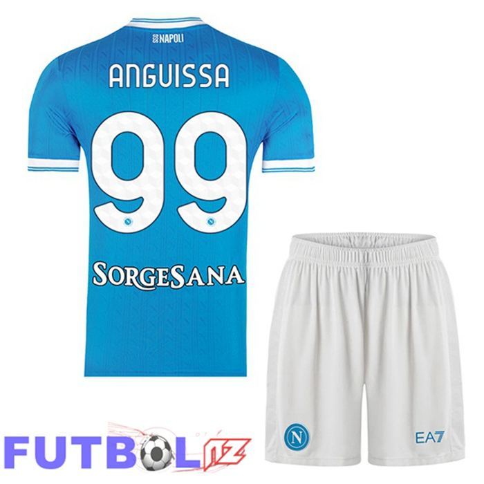 Camisetas De Futbol SSC Napoli (André-Frank Anguissa 99) Ninos Primera Azul 2025/2026