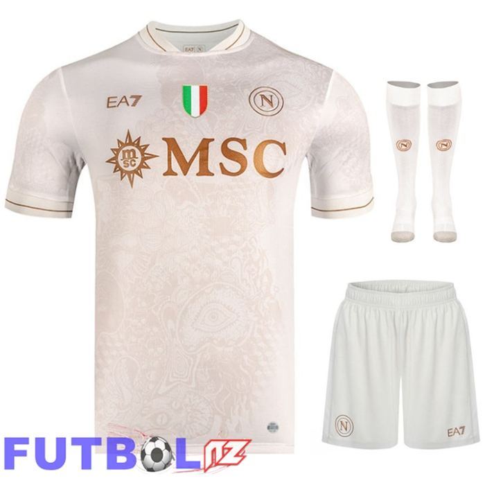 Camisetas De Futbol SSC Napoli Segunda (Cortos + Calcetines) 2025/2026