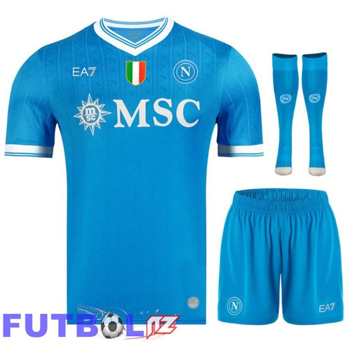 Camisetas De Futbol SSC Napoli Primera (Cortos + Calcetines) 2025/2026
