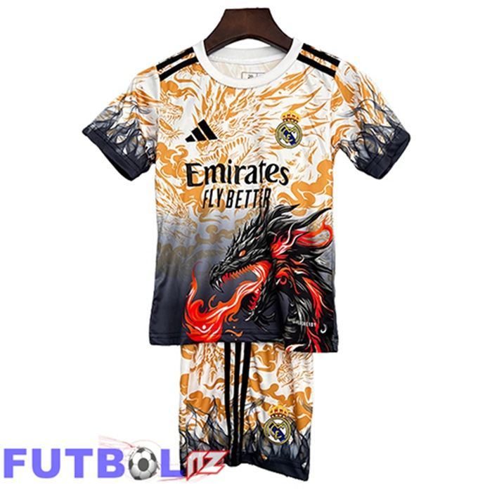 Camisetas De Futbol Real Madrid Ninos Edición Especial Naranja 2025/2026