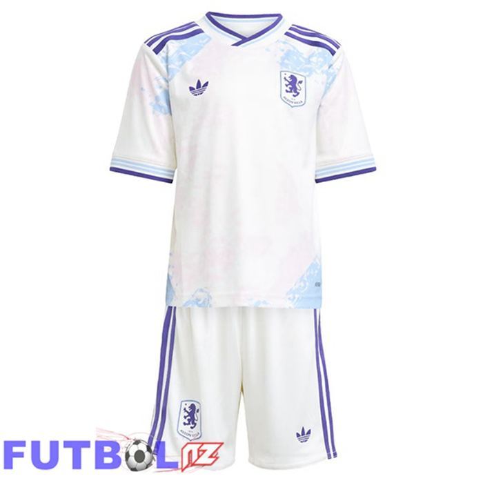 Camisetas De Futbol Aston Villa Ninos Tercera Blanco 2025/2026