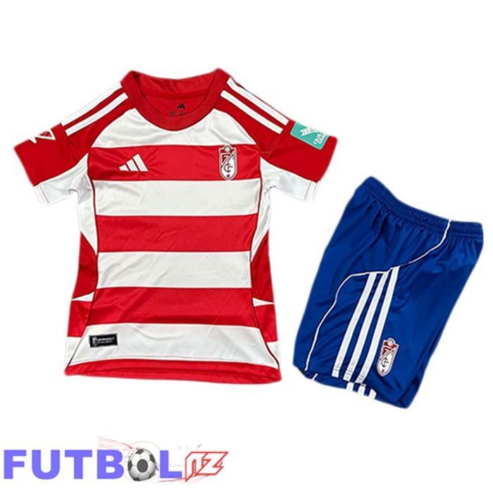 Camisetas De Futbol Granada CF Ninos Primera Rojo Blanco 2025/2026