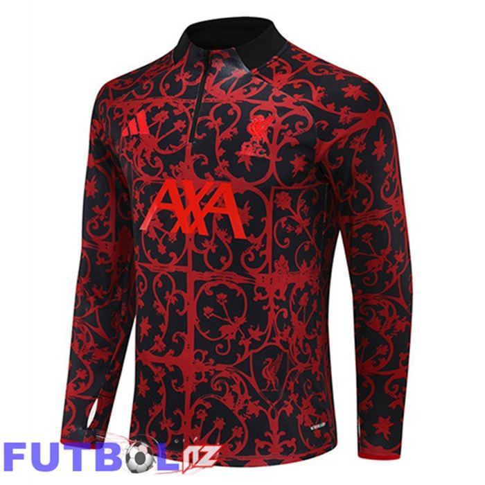Sudadera De Entrenamiento FC Liverpool Negro Rojo 2025/2026