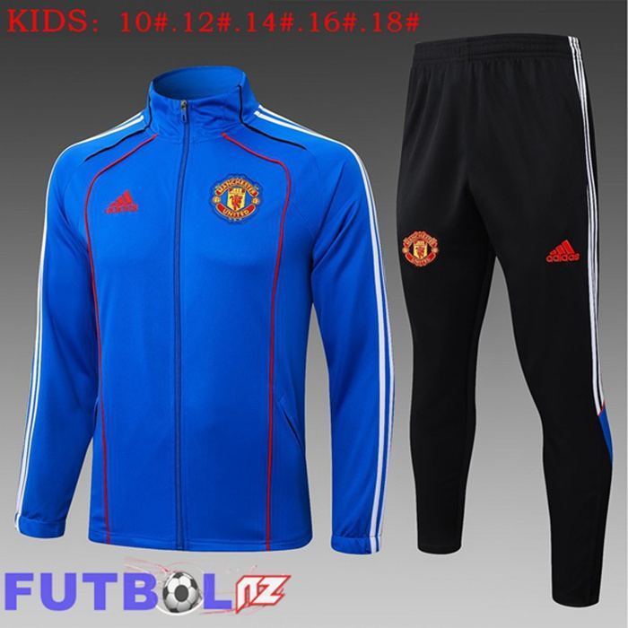Chandal Equipos De Futbol - Chaqueta Manchester United Ninos Azul 2025/2026
