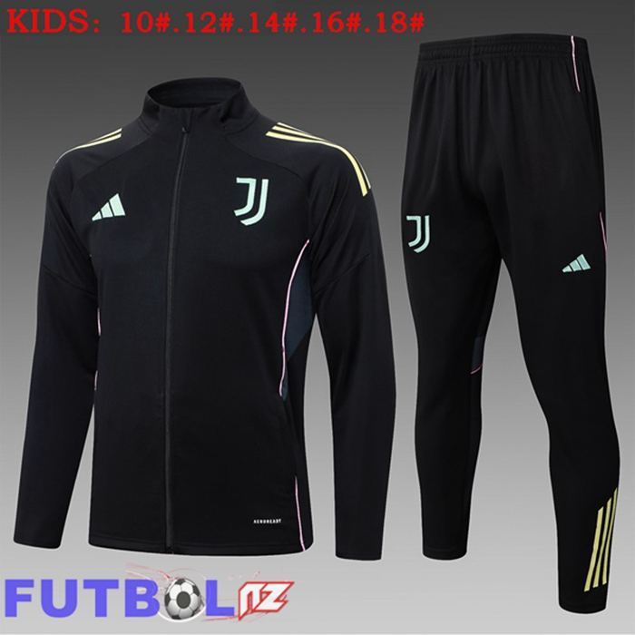 Chandal Equipos De Futbol - Chaqueta Juventus Ninos Negro 2025/2026