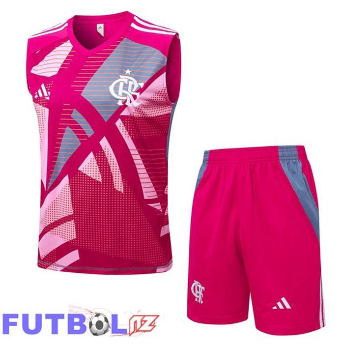 Chalecos De Futbol Flamengo + Cortos Rosado 2025/2026