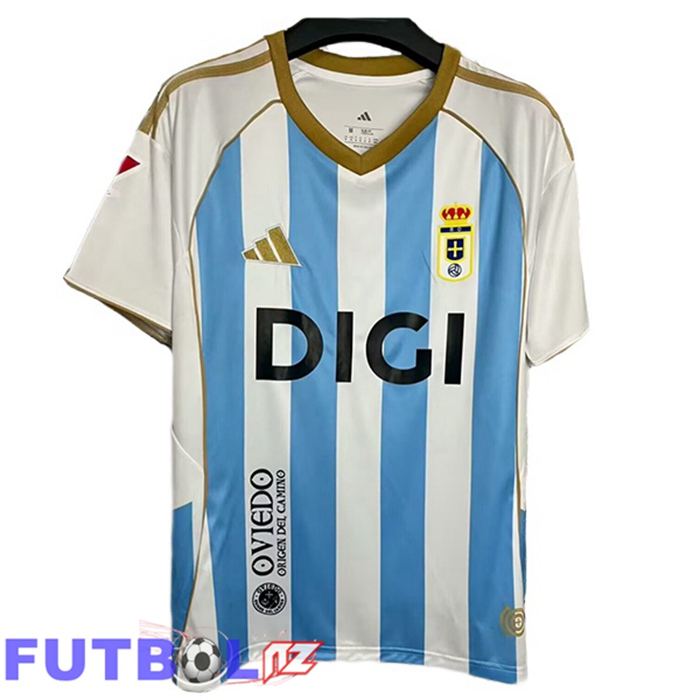 Camisetas De Futbol Real Oviedo Tercera Blanco Azul 2025/2026
