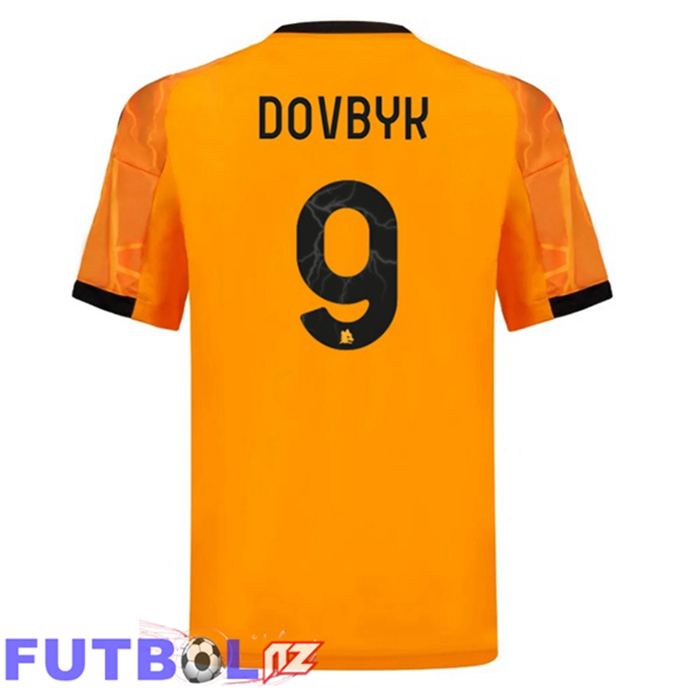 Camisetas De Futbol AS Roma (DOVBYK 9) Segunda Amarillo 2025/2026