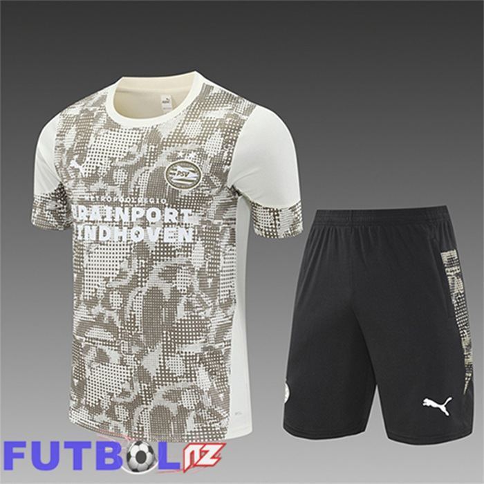 Camiseta Entrenamiento PSV Eindhoven Ninos Beige/Brun 2025/2026