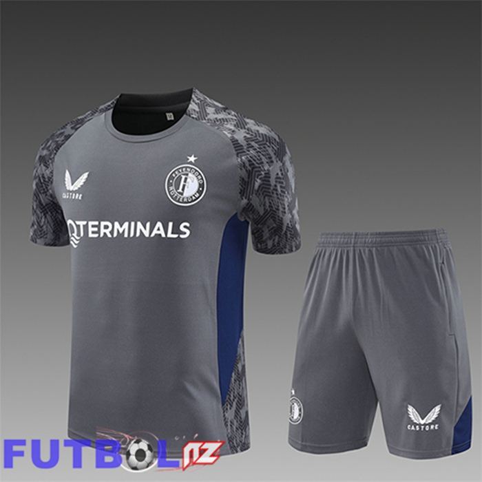 Camiseta Entrenamiento Feyenoord Ninos Gris/Azul 2025/2026
