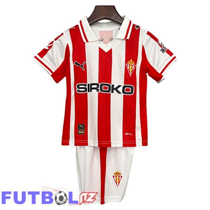 Camisetas De Futbol Sporting Gijon Ninos Primera 2025/2026