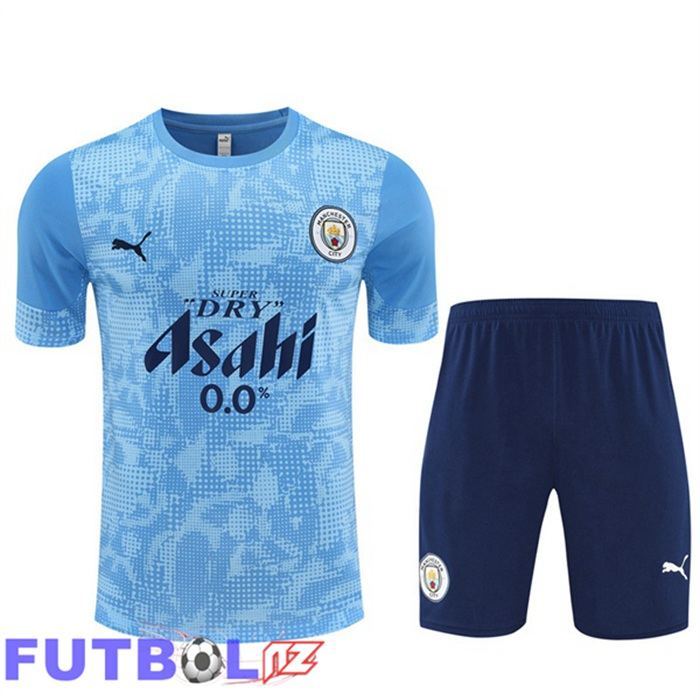 Camiseta Entrenamiento Manchester City + Cortos Azul 2025/2026