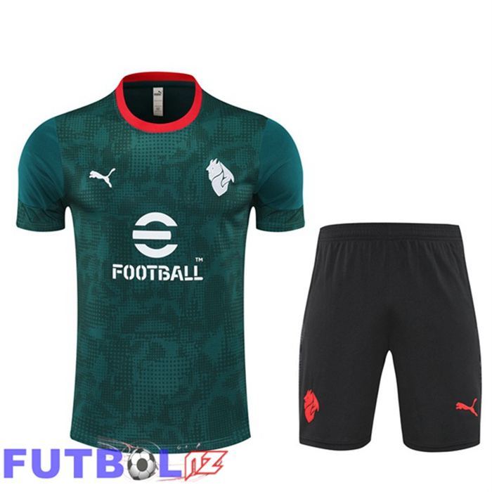 Camiseta Entrenamiento AC Milan + Cortos Verde 2025/2026