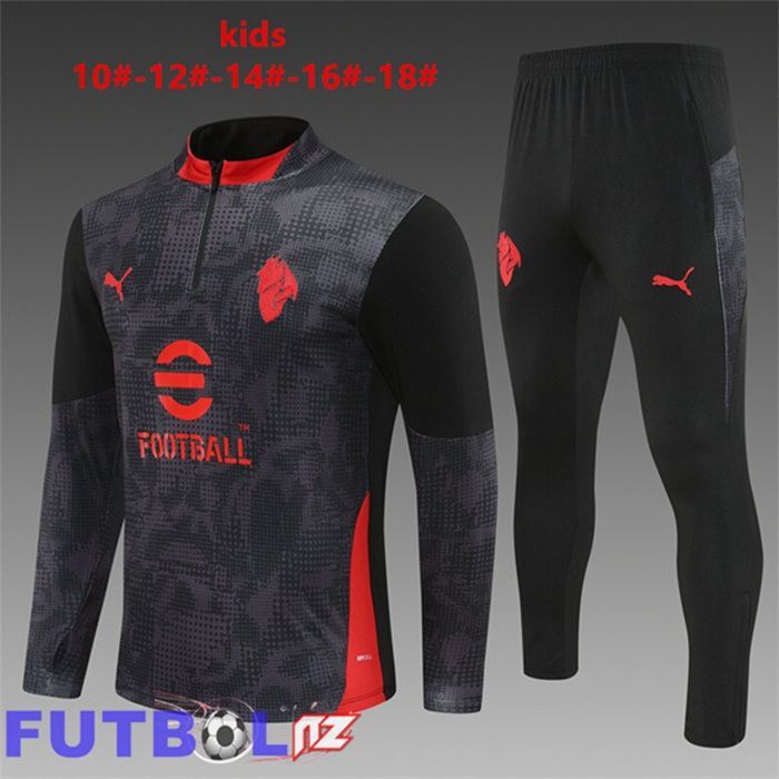 Chandal Equipos De Futbol AC Milan Ninos Negro 2025/2026