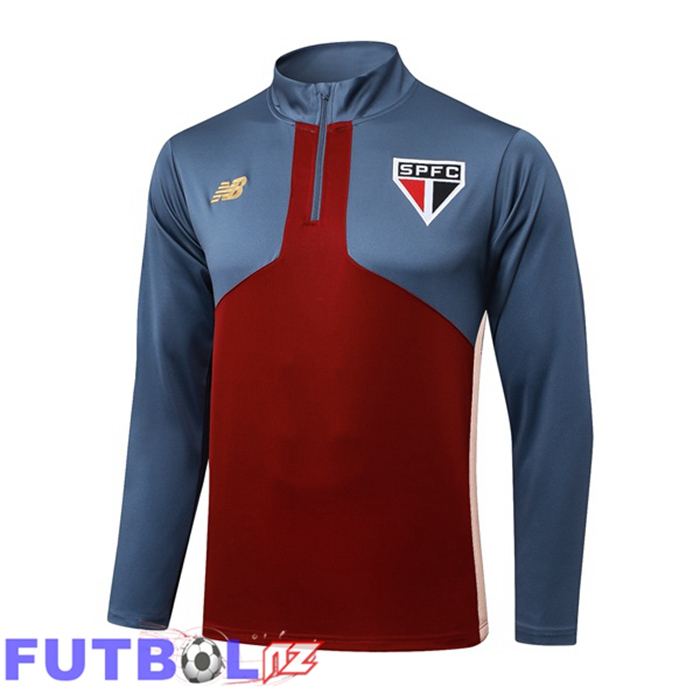 Sudadera De Entrenamiento Sao Paulo FC Rojo Gris 2025/2026 Sudadera De Entrenamiento Sao Paulo FC Rojo Gris 2025/2026