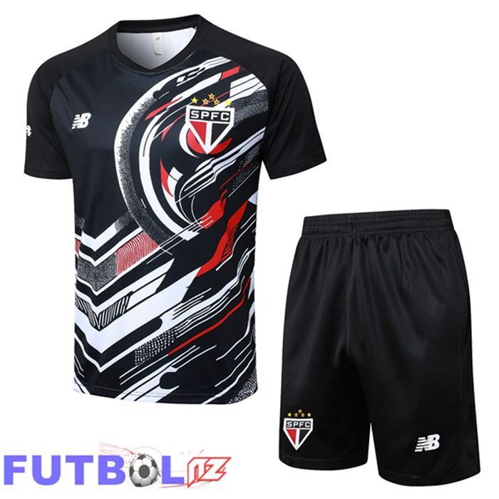 Camiseta Entrenamiento Sao Paulo FC + Cortos Negro 2025/2026