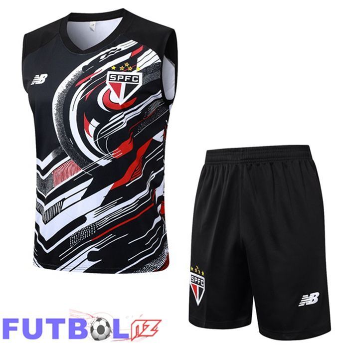 Chalecos De Futbol Sao Paulo FC + Cortos Negro 2025/2026