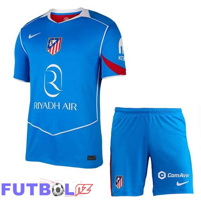 Camisetas De Futbol Atletico Madrid Ninos Tercera Azul 2025/2026