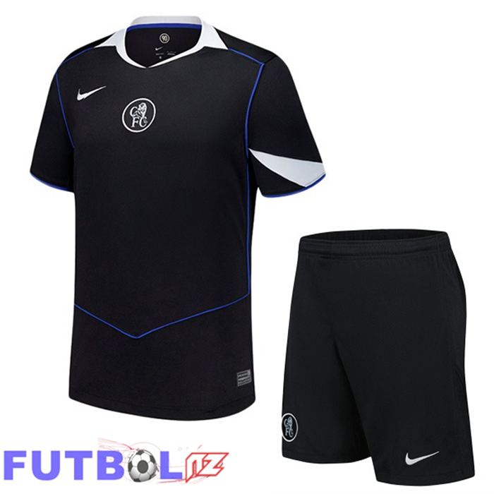 Camisetas De Futbol FC Chelsea Ninos Tercera Negro 2025/2026