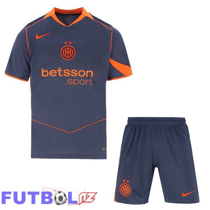 Camisetas De Futbol Inter Milan Ninos Tercera Gris 2025/2026