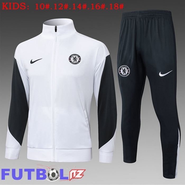 Chandal Equipos De Futbol - Chaqueta FC Chelsea Ninos Blanco 2025/2026